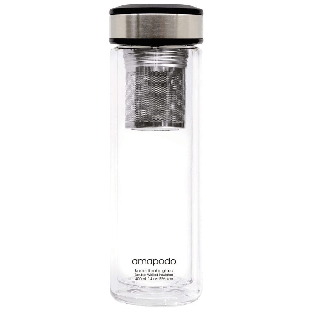 Teeflasche mit Filter und Deckel Anthrazit - 400ml